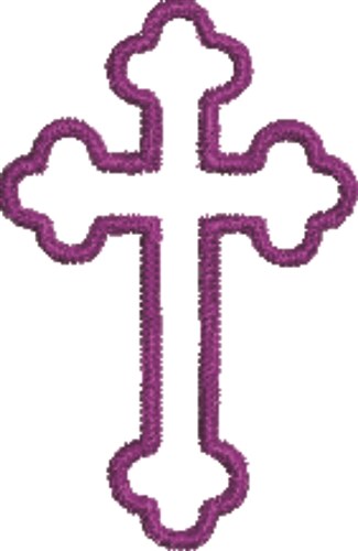 Purple Crucifix Machine Embroidery Design