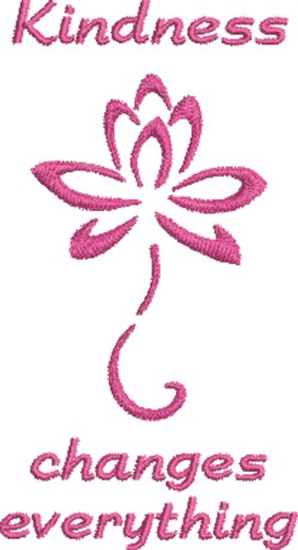 Kindness Flower Machine Embroidery Design