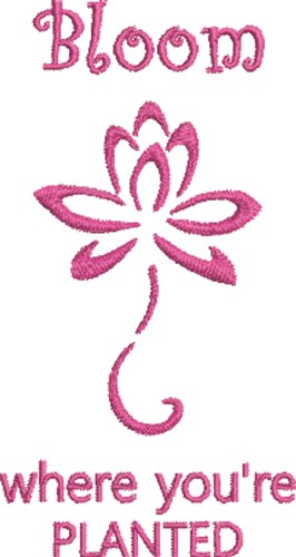 Planted Bloom Machine Embroidery Design