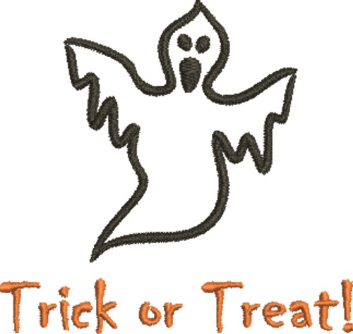 Trick Or Treat Ghost Machine Embroidery Design