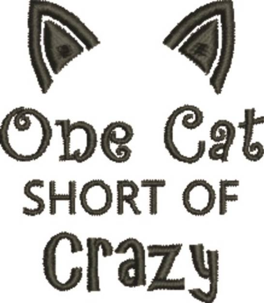 Picture of Cat Short Of Crazy Machine Embroidery Design