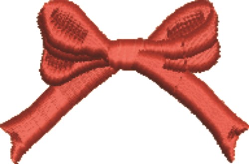 Red Ribbon Machine Embroidery Design