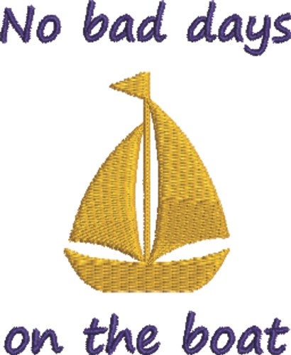 On The Boat Machine Embroidery Design