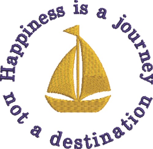 Happiness Is A Journey Machine Embroidery Design