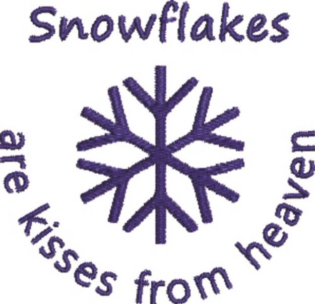 Picture of Snowflakes Are Kisses Machine Embroidery Design