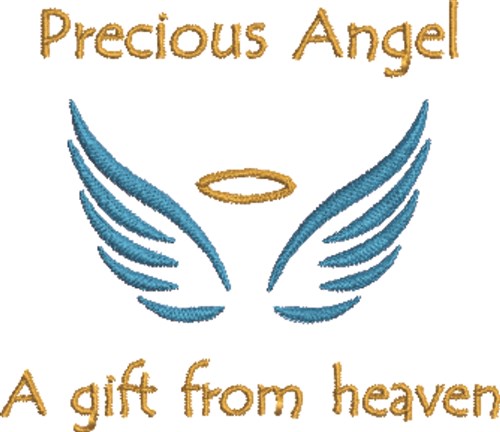 Angel Wings & Halo Machine Embroidery Design