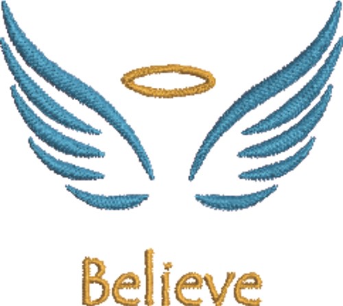 Angel Wings & Halo Machine Embroidery Design