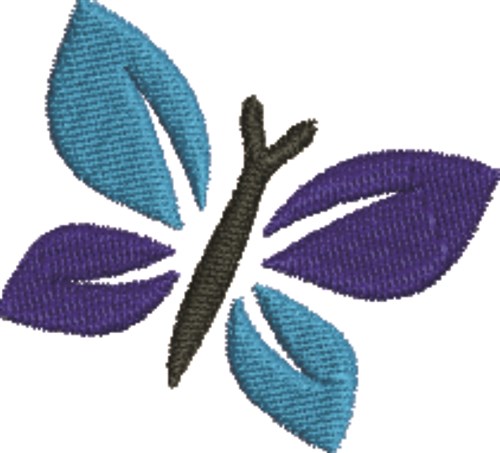 Blue  Butterfly Machine Embroidery Design