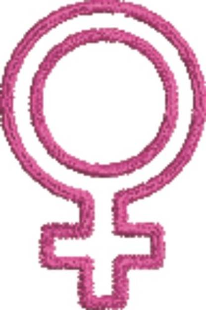 Picture of Female Symbol Machine Embroidery Design