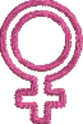 Female Symbol Outline Machine Embroidery Design