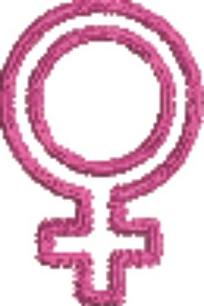 Picture of Female Symbol Outline Machine Embroidery Design