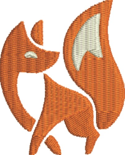 Artisic Fox Machine Embroidery Design