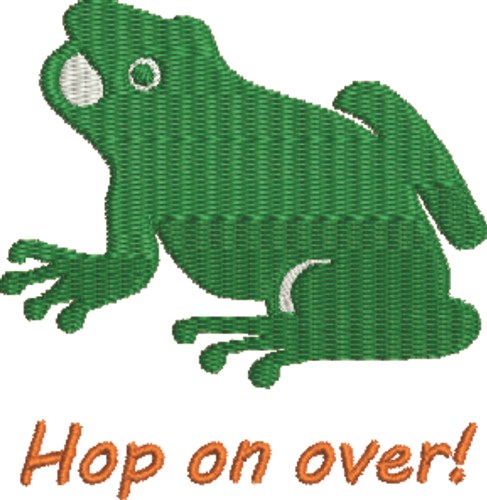 Cute Cartoon Frog Machine Embroidery Design