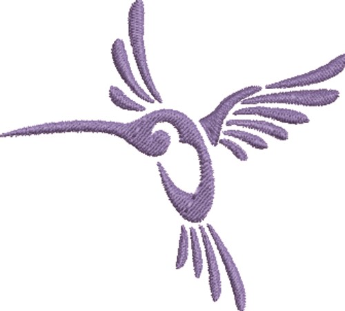 Purple Hummingbird Machine Embroidery Design