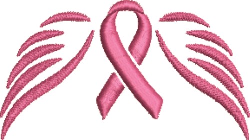 Angel Awareness Ribbon Machine Embroidery Design