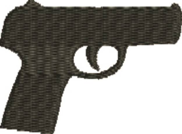 Picture of Handgun Silhouette Machine Embroidery Design