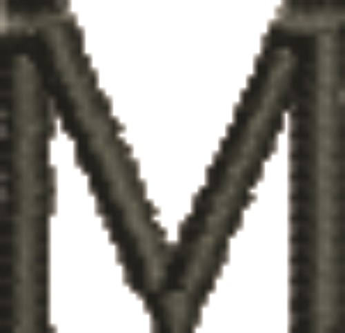 Monogram Letter M Machine Embroidery Design