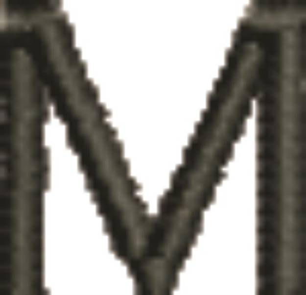 Picture of Monogram Letter M Machine Embroidery Design