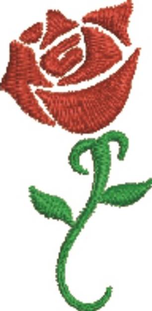 Picture of Stencil Rose Machine Embroidery Design