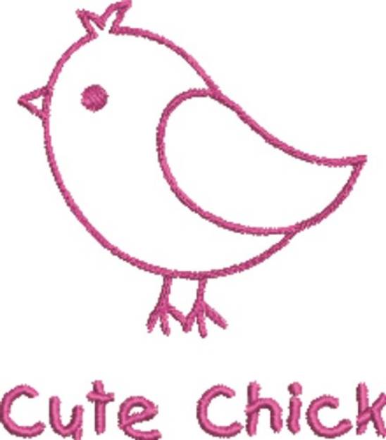 Picture of Cute Purple Chick Machine Embroidery Design