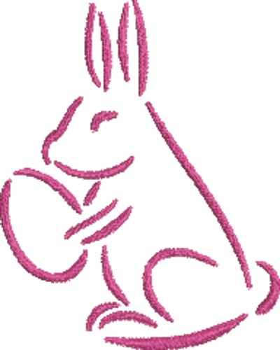 Easter Bunny Outline Machine Embroidery Design