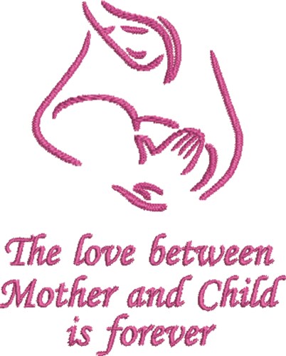 Mother & Child Love Machine Embroidery Design