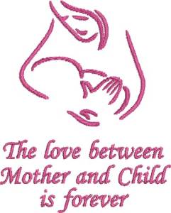 Picture of Mother & Child Love Machine Embroidery Design