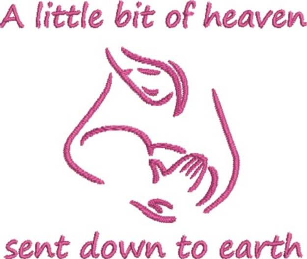 Picture of Mother & Child Outline Machine Embroidery Design