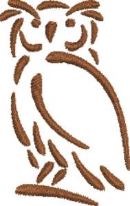 Picture of Wise Owl Outline Machine Embroidery Design