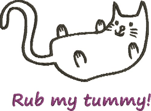 Rub My Tummy! Machine Embroidery Design