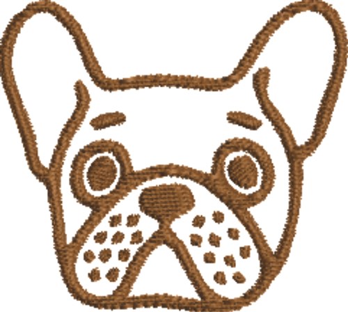 French Bulldog Machine Embroidery Design