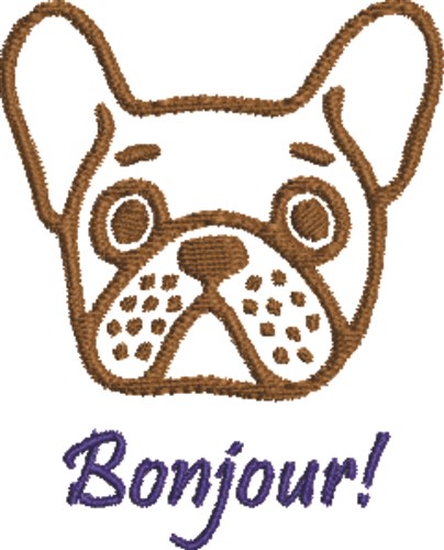 Bonjour Machine Embroidery Design