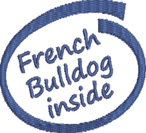 French Bulldog Inside Machine Embroidery Design