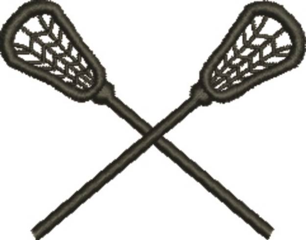 Picture of Lacrosse Sticks Machine Embroidery Design