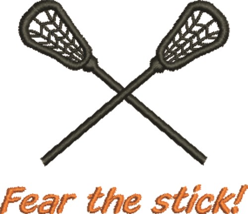 Fear The Stick Machine Embroidery Design