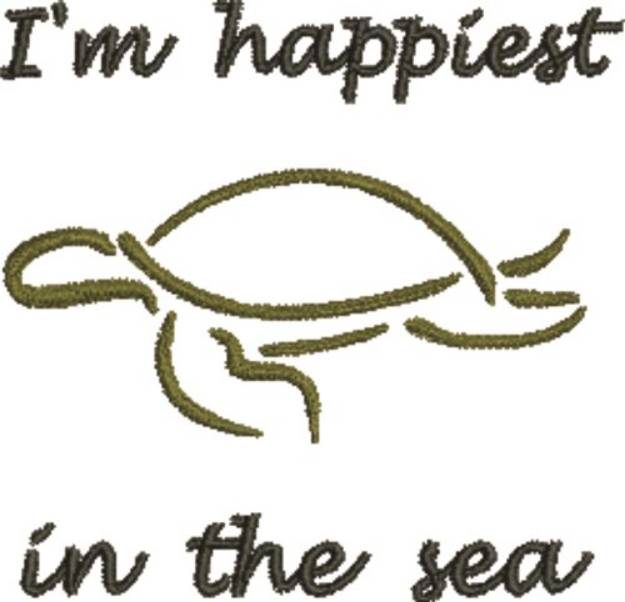 Picture of Happiest In Sea Machine Embroidery Design
