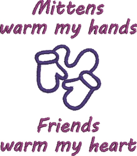Friends Warm Heart Machine Embroidery Design