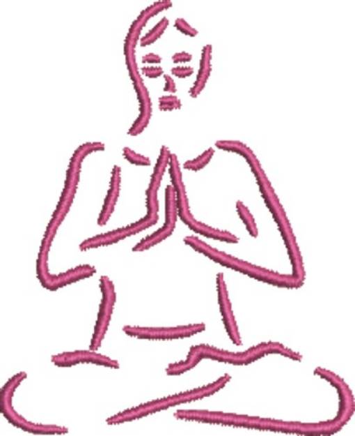 Picture of Yoga Outline Machine Embroidery Design