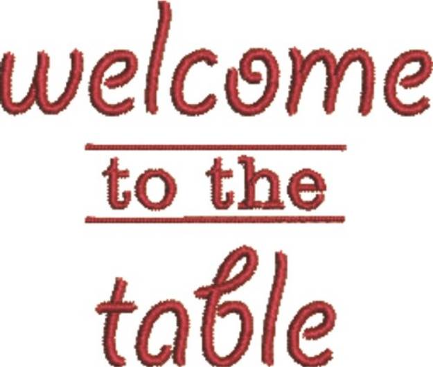 Picture of WelcomeTo Table Machine Embroidery Design
