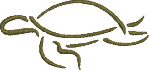 Picture of Turtle Outline Machine Embroidery Design