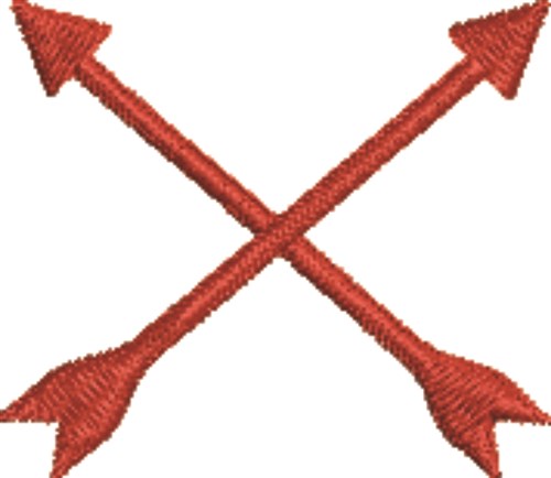 Crossed Arrows Machine Embroidery Design