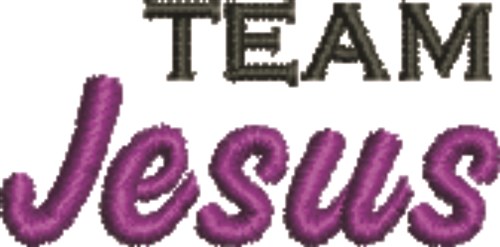 Team Jesus Machine Embroidery Design