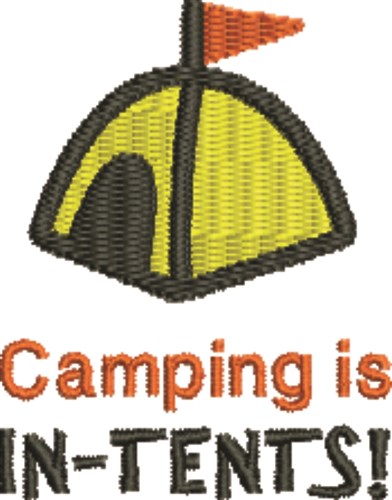 Camping Is In-Tents Machine Embroidery Design