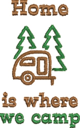 Camping Outline Machine Embroidery Design