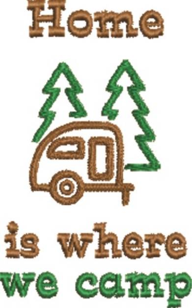 Picture of Camping Outline Machine Embroidery Design