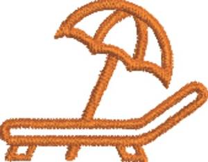 Picture of Sunchair Outline Machine Embroidery Design