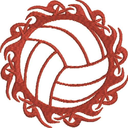 Tribal Volleyball Machine Embroidery Design