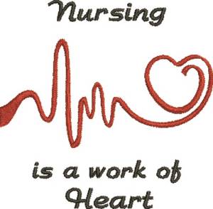 Picture of EKG Heart 4D Machine Embroidery Design