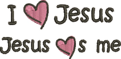 Jesus Loves Me 2 Machine Embroidery Design