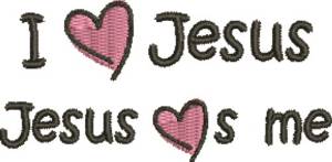 Picture of Jesus Loves Me 2 Machine Embroidery Design